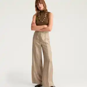PANTALON COCOS EN TWILL DE SOIE IMPRIMÉ - MULTICOLORE BEIGE