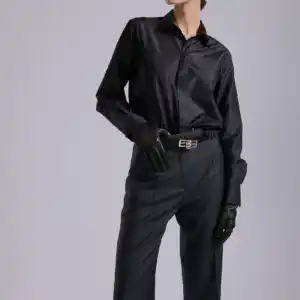 BARBARA BUI CHEMISE EN LAINE ET SOIE EXTRAFINE - GRISE