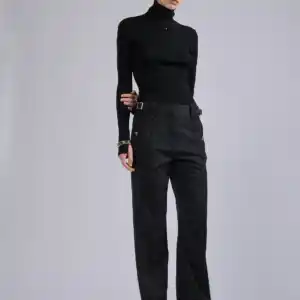 BARBARA BUI PANTALON EN GABARDINE DE LAINE - NOIR