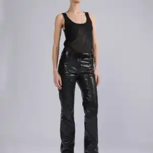 BARBARA BUI PANTALON 5 POCHES EN PAILELETTES GRANITEES NOIR